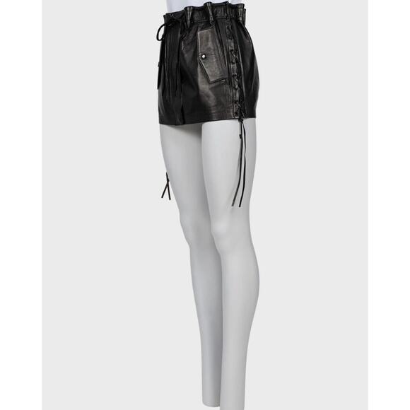 Saint Laurent Black Leather Mini Skirt - Size FR36 / S - Picture 2 of 4